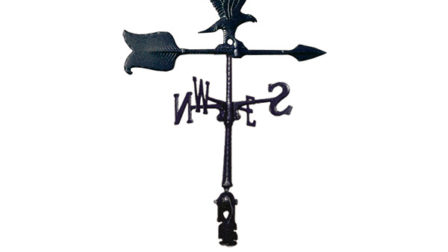 patriotic eagle weathervane sitting on top of an arrow